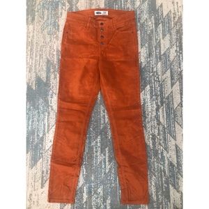Rust high waist corduroys